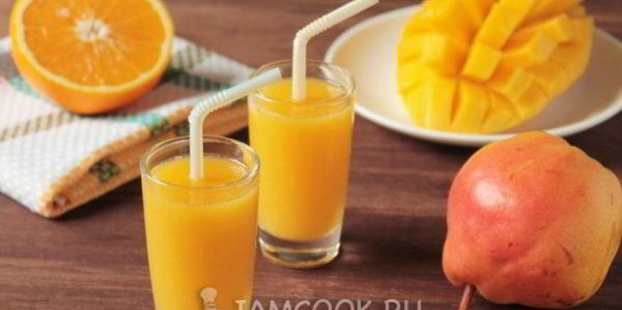 Рецепт смузей из свежего манго и груши