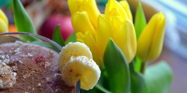 смузи с бананом и малиной