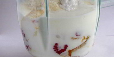 смузи с тыквой и малиной