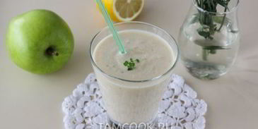 смузи с яблоком и творогом