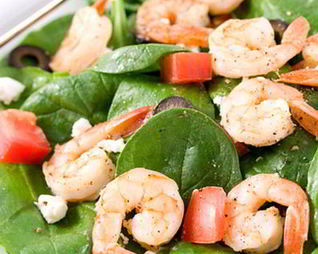 Греческий салат с креветками