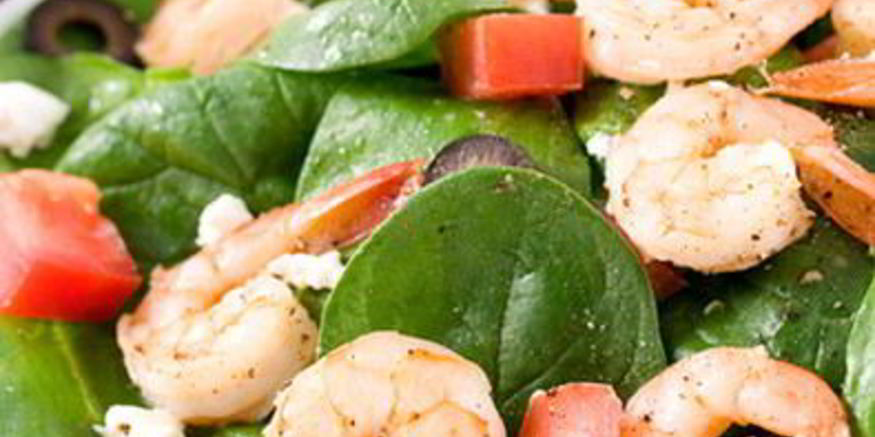 Рецепт греческого салата с креветками
