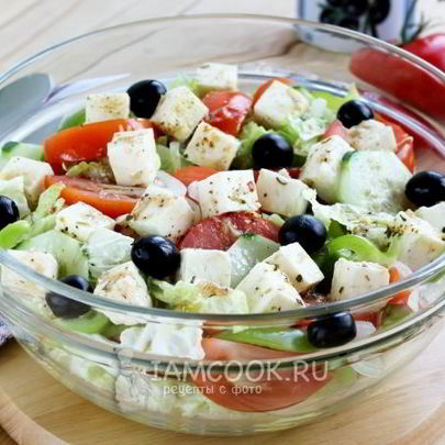 Греческий салат с пекинской капустой