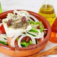 Рецепт Греческого салата с сыром фета