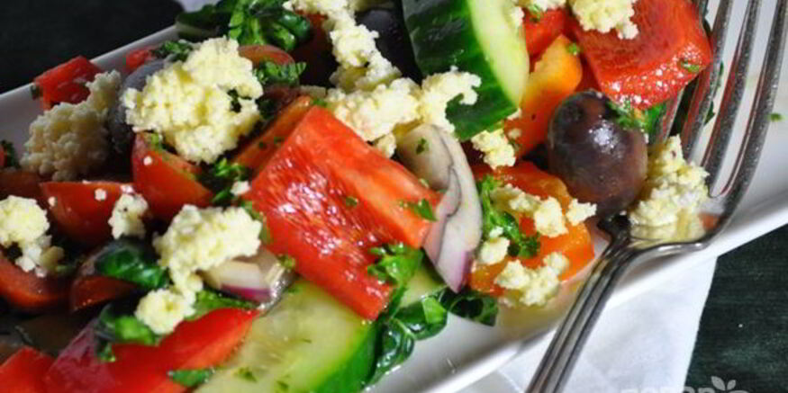 Рецепт салата греческого классического с брынзой