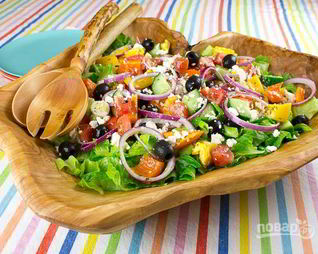 Салат Греческий с лимонной заправкой