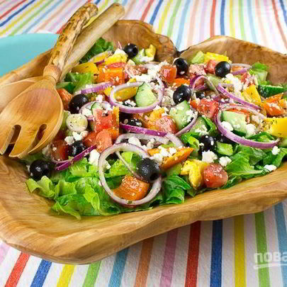 Салат Греческий с лимонной заправкой
