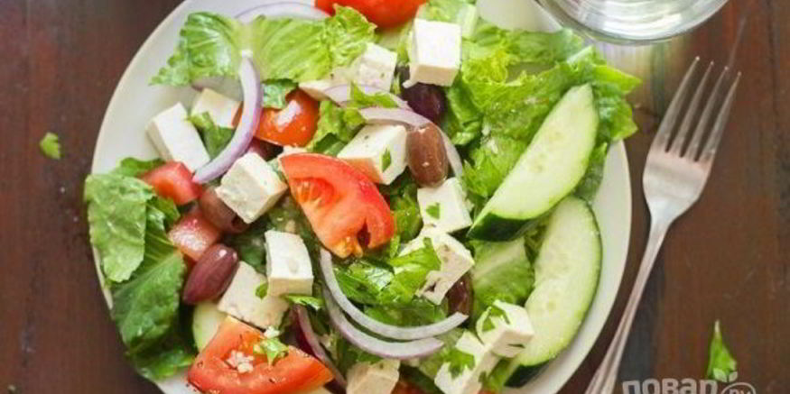 Рецепт салата греческого с тофу