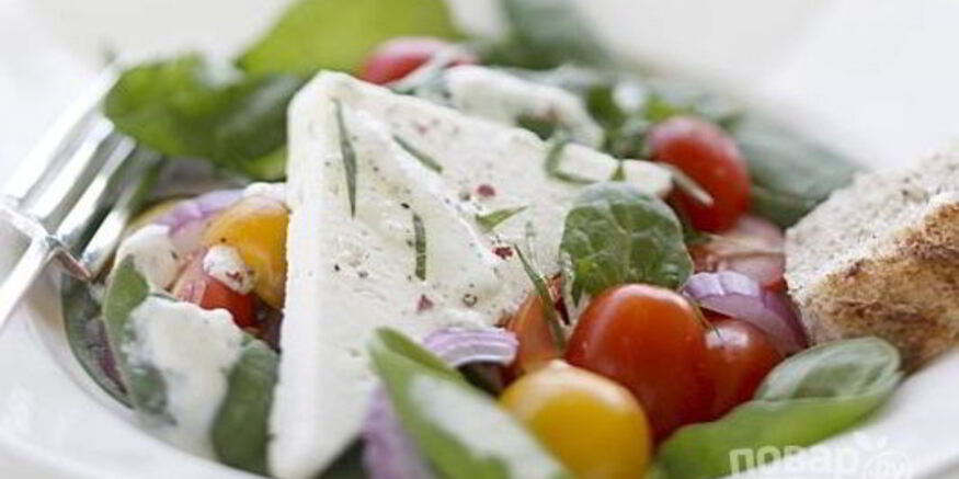 Рецепт салата греческого со шпинатом