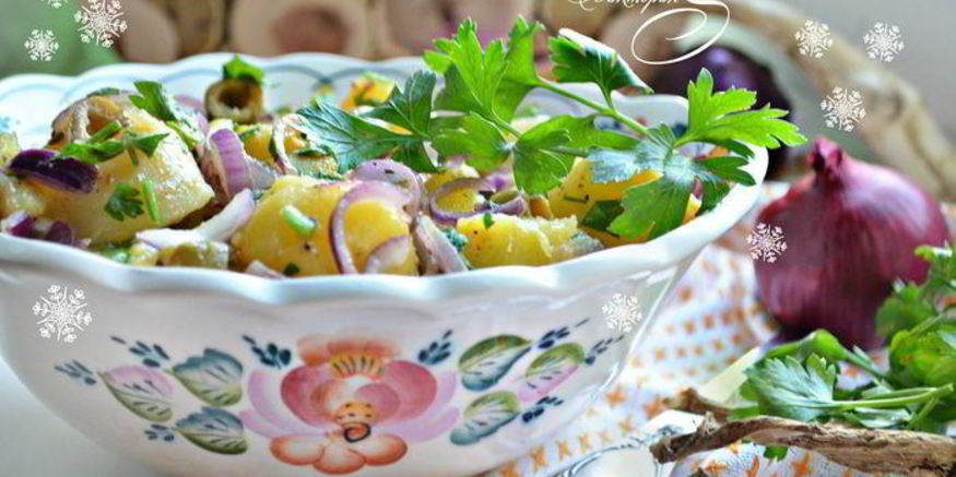 Рецепт картофельный салат c пикантной заправкой