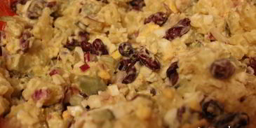 картофельный салат с красной фасолью