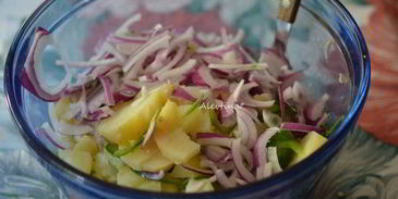 картофельный салат с кукурузой и халапеньо