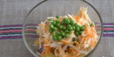 картофельный салат с квашеной капустой