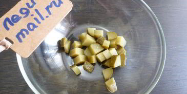 картофельный салат с жареными шампиньонами