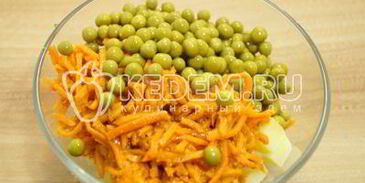 салат из картофеля с морковью по-корейски