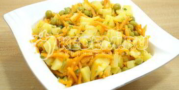 салат из картофеля с морковью по-корейски