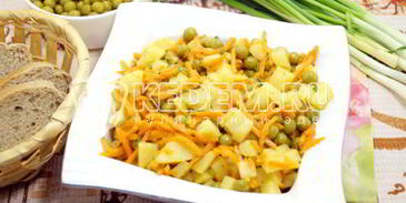 салат из картофеля с морковью по-корейски