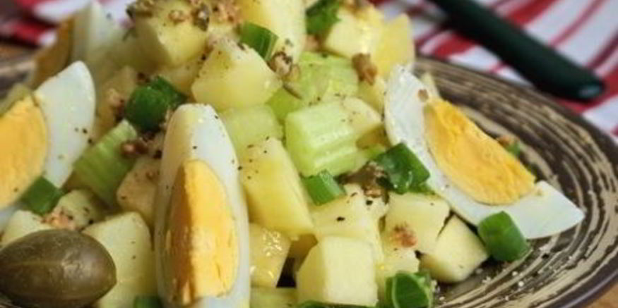 Рецепт салата картофельного с яблоками