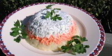 слоеный картофельный салат