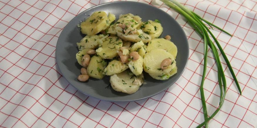 Рецепт теплого салата с картофелем