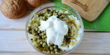 булочки, фаршированные салатом оливье