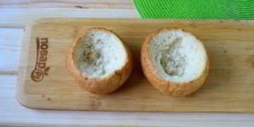 булочки, фаршированные салатом оливье