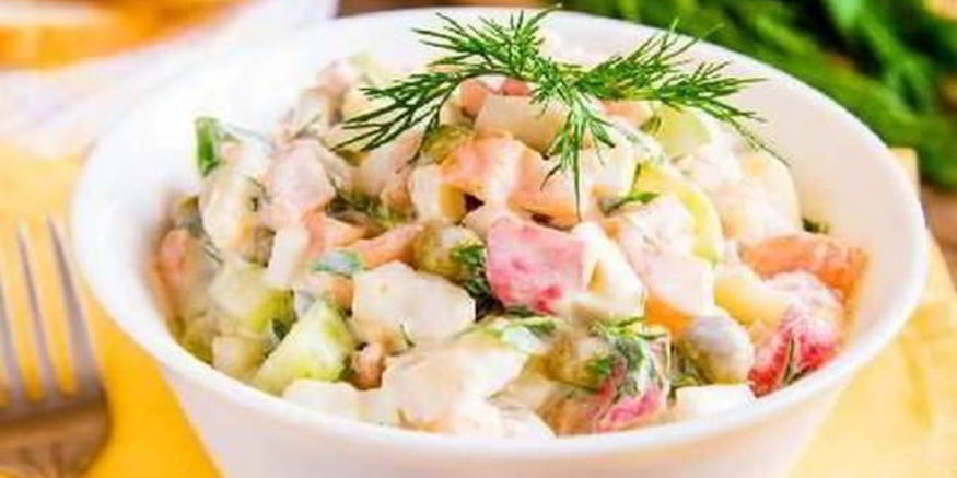 Рецепт новогоднего салата оливье