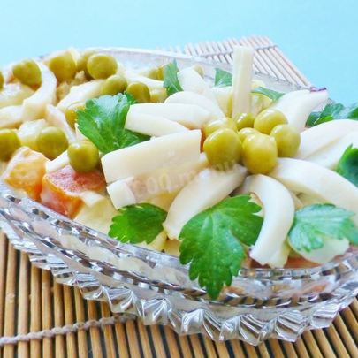 Оливье с кальмарами