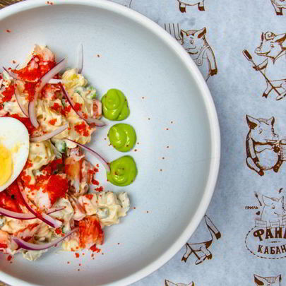 Оливье с крабом