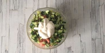 оливье с креветками