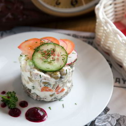 Оливье с курицей