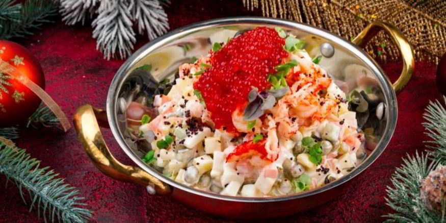 Рецепт оливье с раковыми шейками