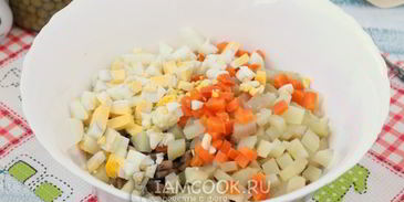 оливье с шампиньонами