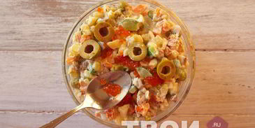 оливье с языком