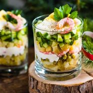 Рецепт Оливье со свежим огурцом