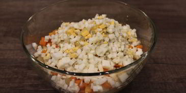 оливье в ветчине