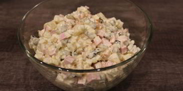 оливье в ветчине