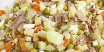 салат оливье новогодний