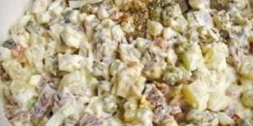 салат оливье новогодний