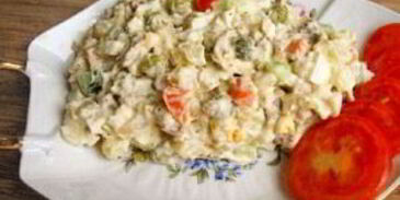 салат оливье новогодний