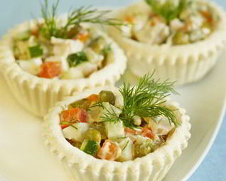 Салат оливье с индейкой