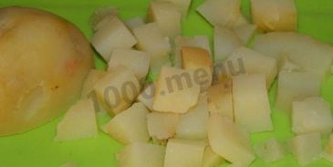 салат оливье с семгой и огурцом