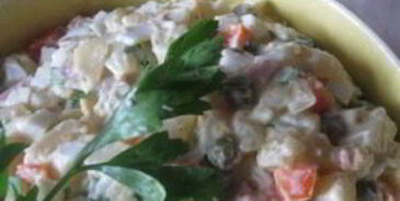 салат оливье с ветчиной