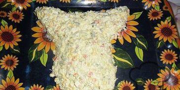 салат оливье в виде козы