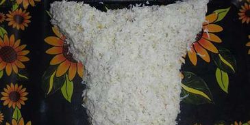 салат оливье в виде козы