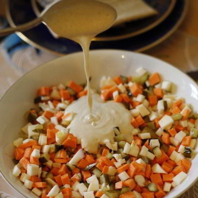 Сыроедческий оливье