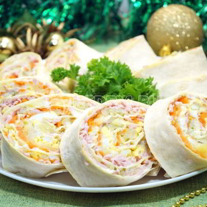 Закуска Оливье-рулет