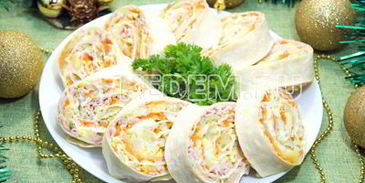 закуска оливье-рулет