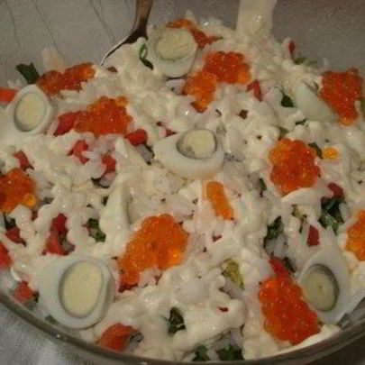 Салат Федоровский с красной икрой