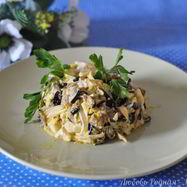 Рецепт Салата из баклажанов, яиц и лука